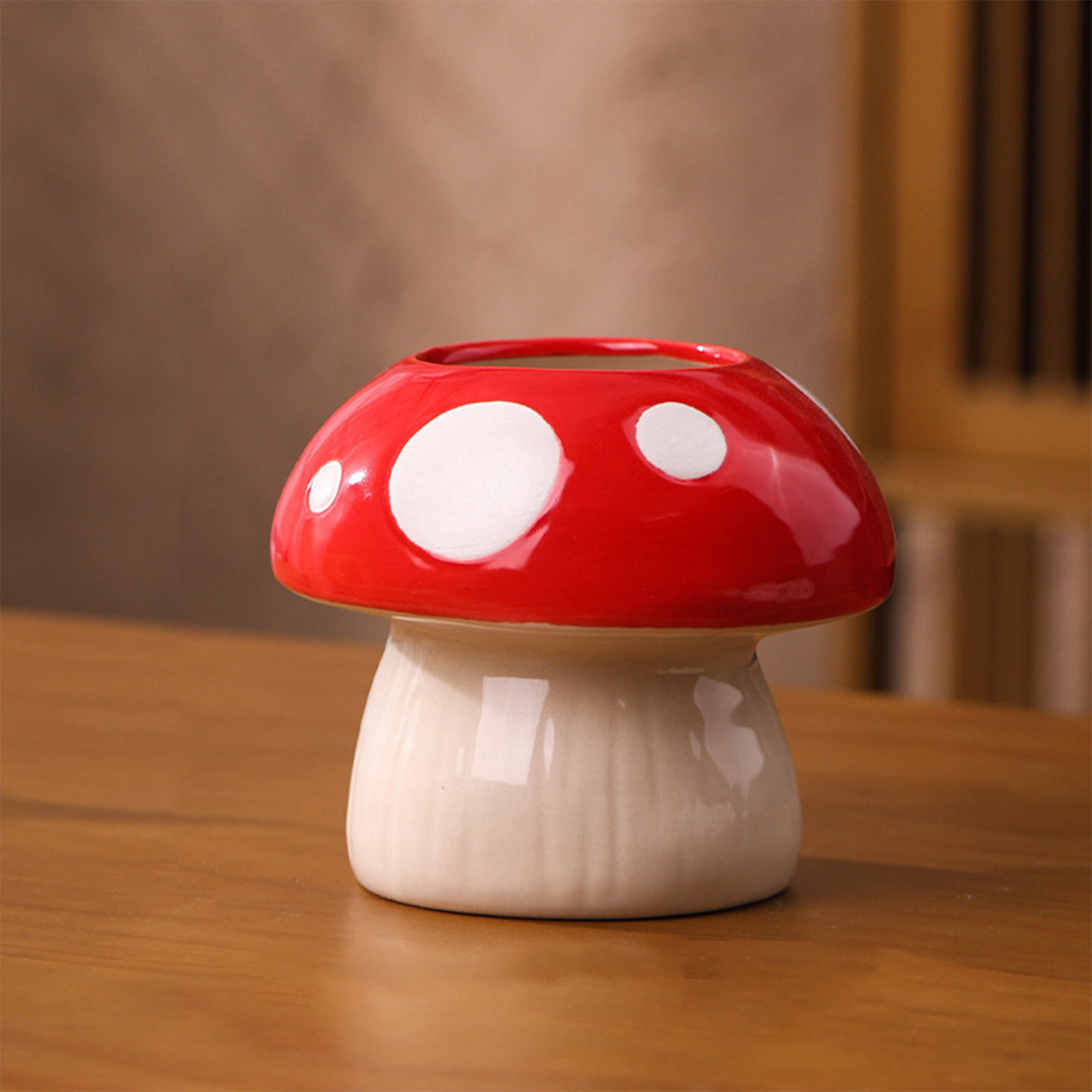Tablet Reading Accessories - Creative Ceramic Vase Cute Mushroom Shaped