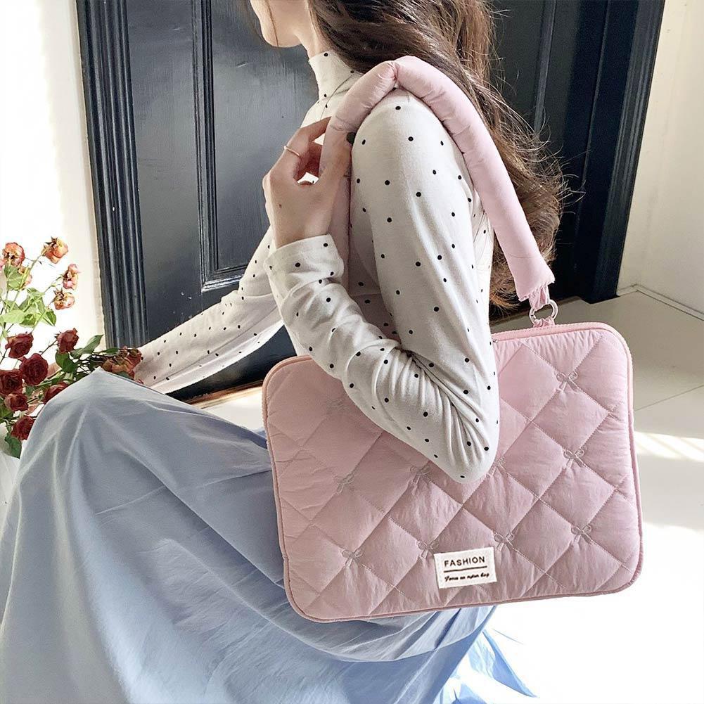 6inch Cartoon Plush Bow Pink L - Tablet Sleeves & Cases Ipad Accessories 评论和价格