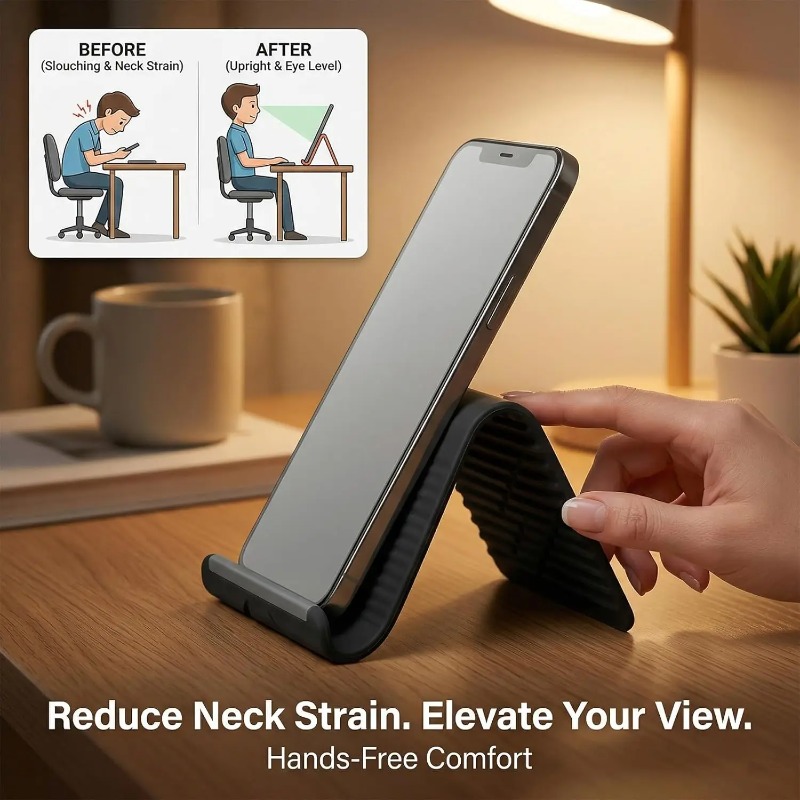 Flexible Foldable Silicone Pho - Tablet Holder Accessories 评论和价格