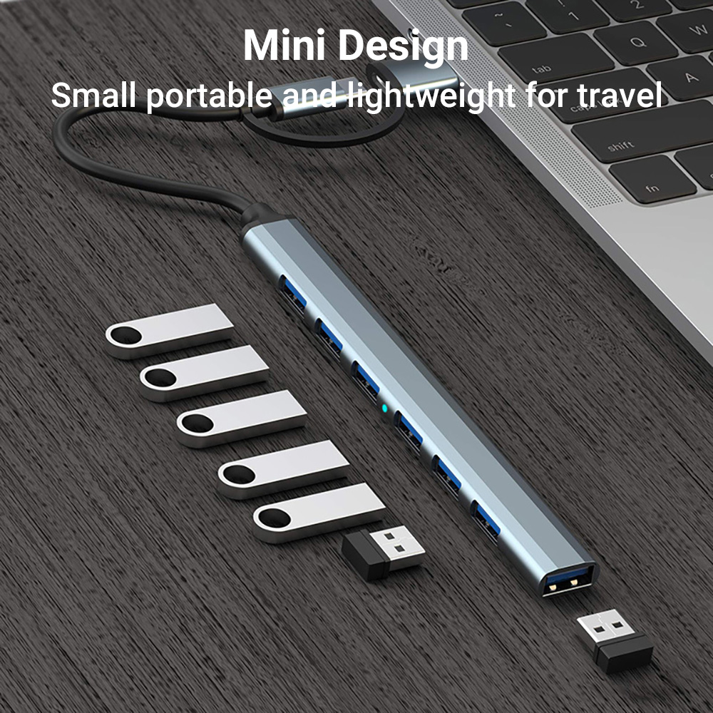 7-in-1 Dual-Head USB-C&USB Doc - Tablet Reading Accessories 评论和价格