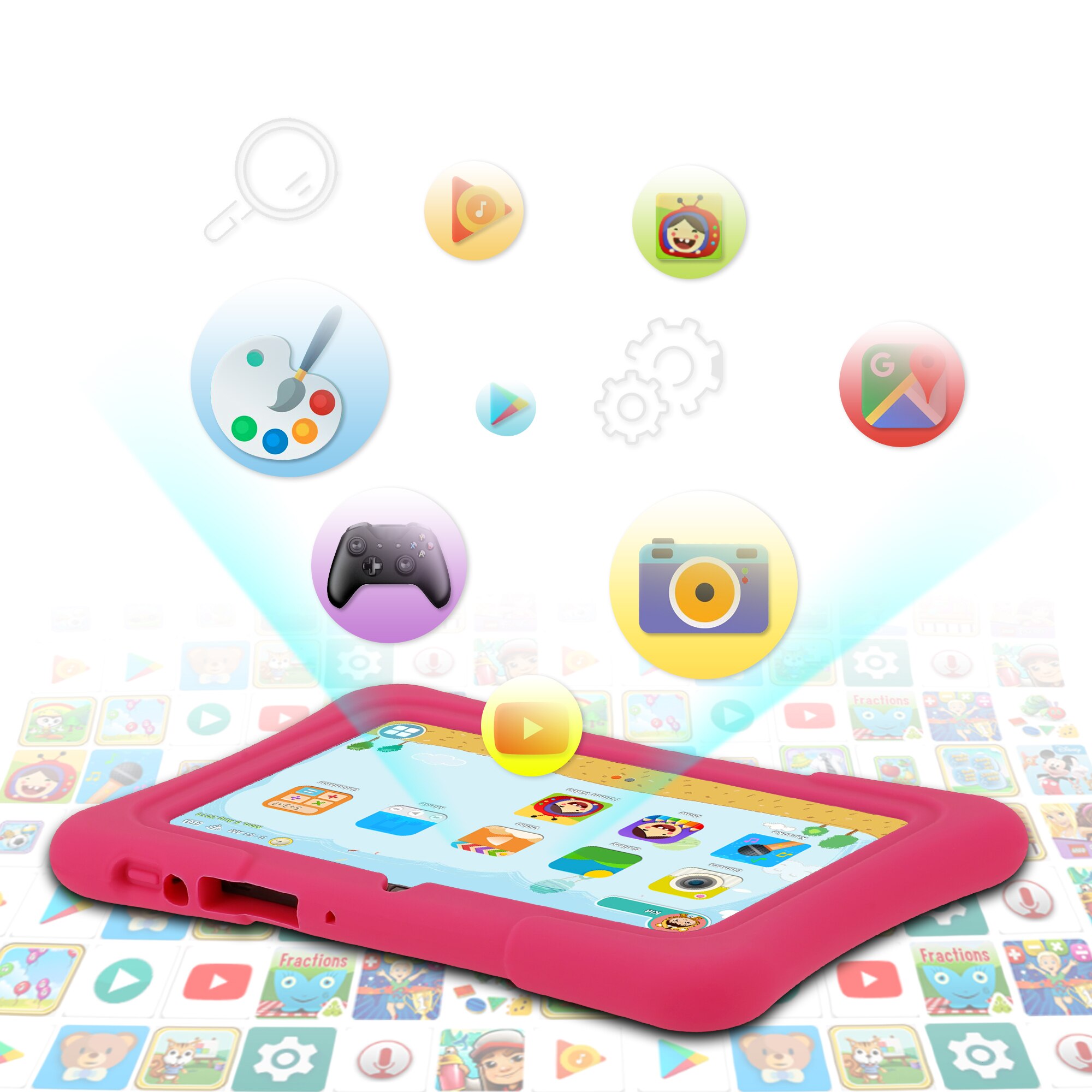 PRITOM 7 Inch Kids Tablet Quad - Kids Tablet With Accessories 评论和价格